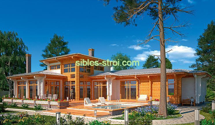 Проект дома из лиственницы Инсбрук 1